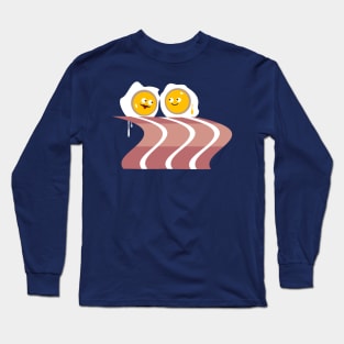 Funny fried eggs in bed Long Sleeve T-Shirt